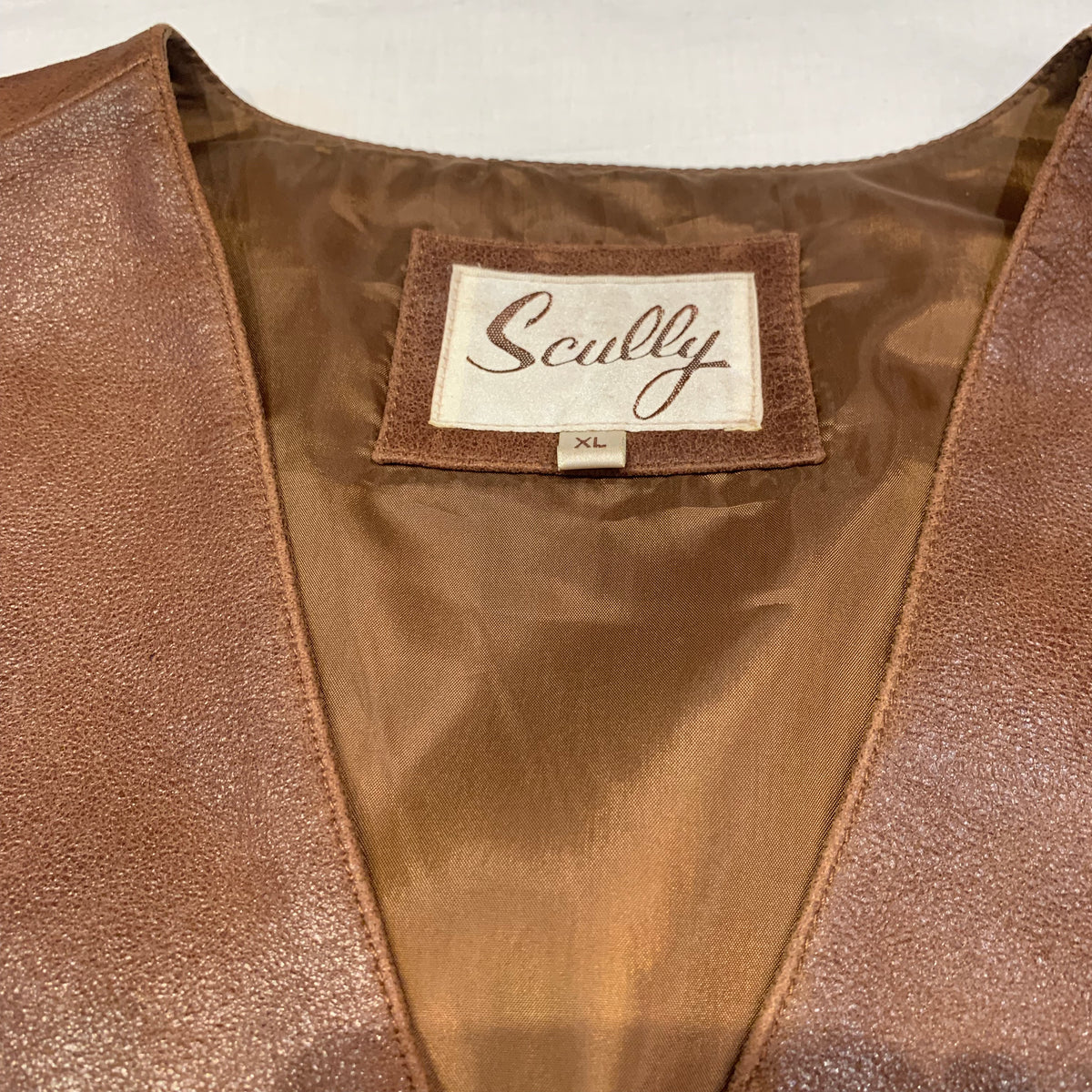 Scully Men's Brown Vintage Lambskin Vest - Dudes Boutique