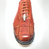 Los Altos Cognac Ostrich Leg Lace Up Sneakers - Dudes Boutique