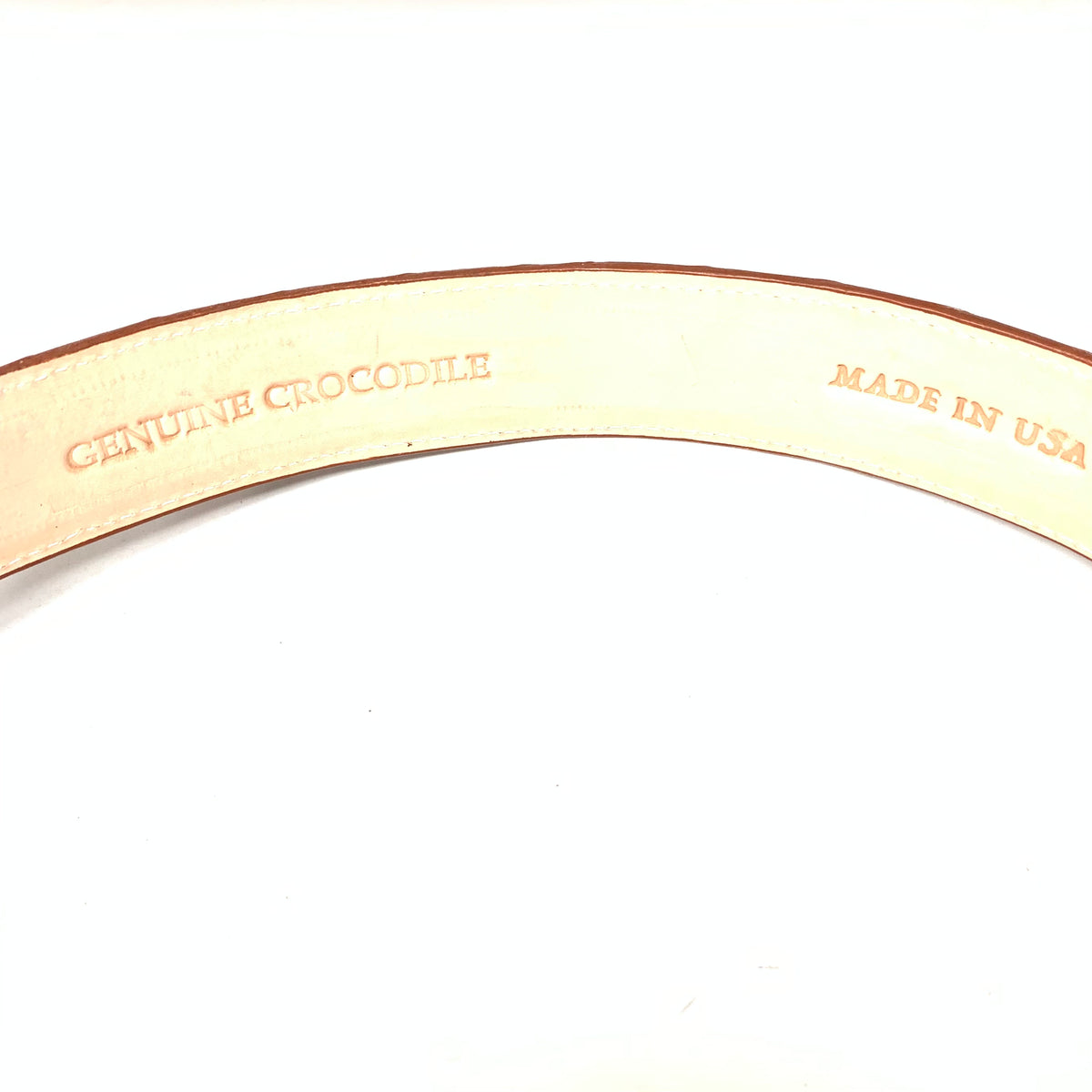 Kashani Cognac Hornback Crocodile Tail Exotic Skin Belt - Dudes Boutique