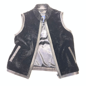 Barya NewYork Black Astrakhan Lambskin Vest - Dudes Boutique