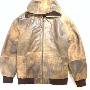 Kashani Jungle Lambskin Hooded Bomber Jacket - Dudes Boutique