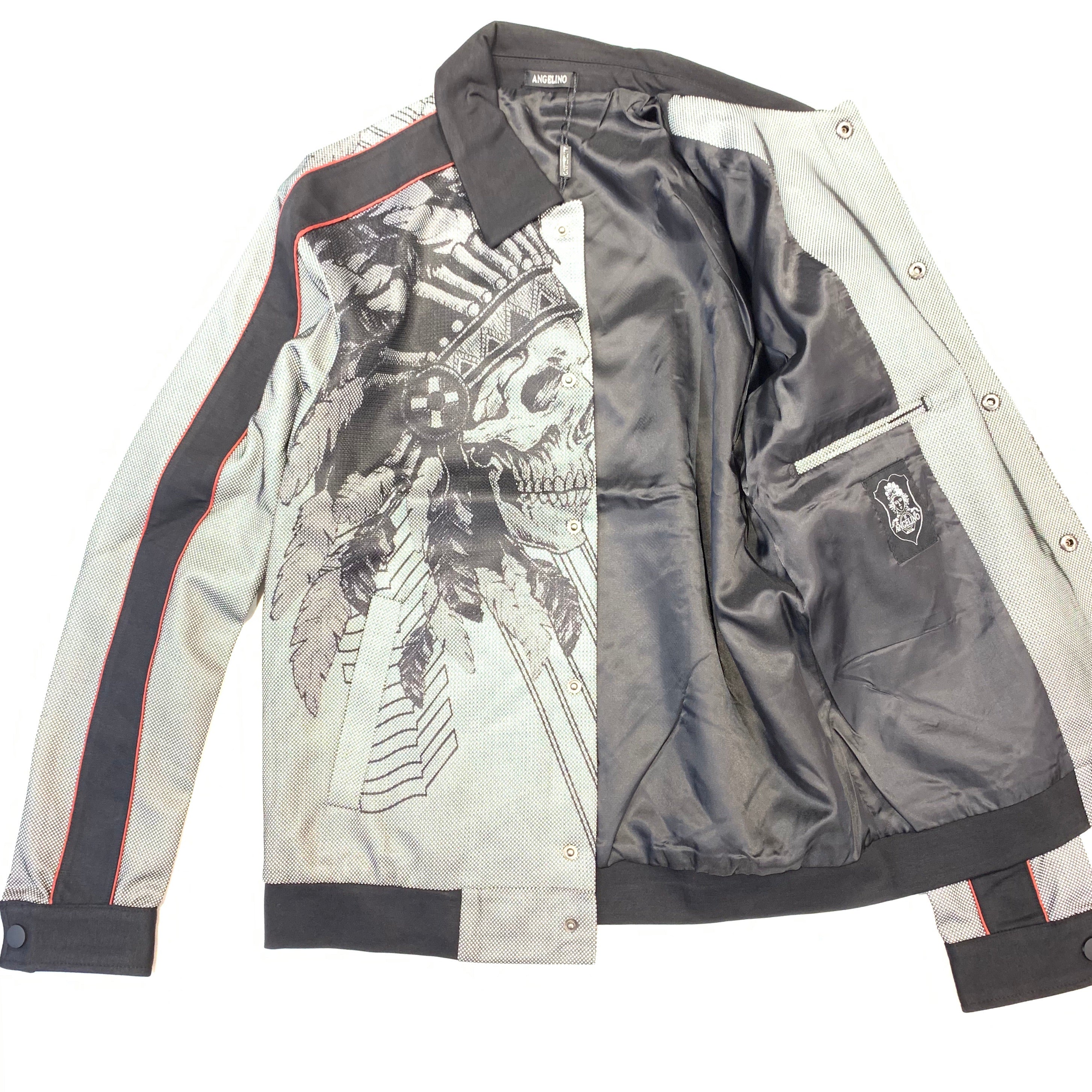 Angelino Monochrome Skull Light weight Spring Jacket - Dudes Boutique