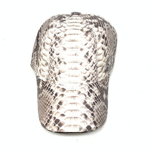 Barya NewYork All-Over Natural Python Strap-Back Base Ball Hat - Dudes Boutique