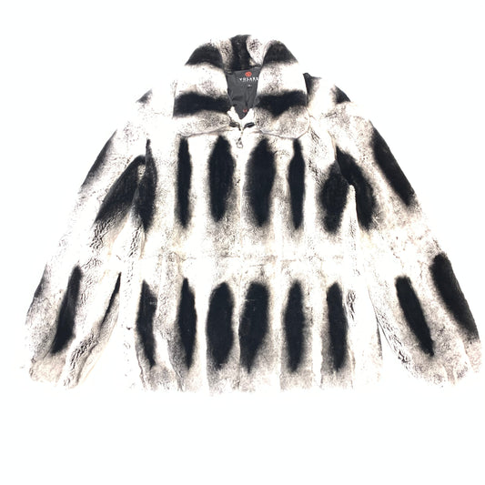 Volare Men's Rex Rabbit Chinchilla Fur Coat - Dudes Boutique