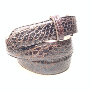 Kashani Brown Alligator Body Belt - Dudes Boutique