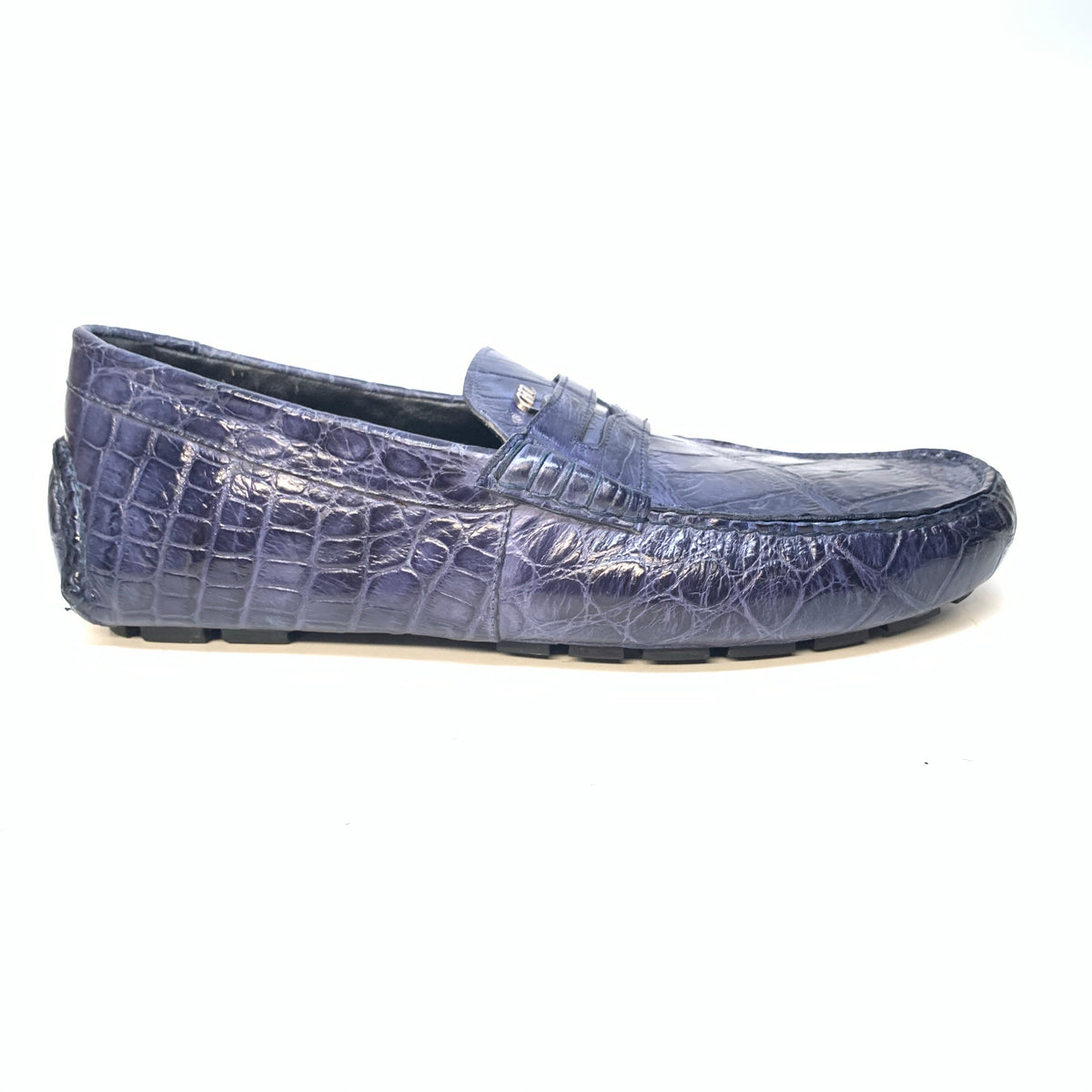 Mauri 3128 Wonder Blue Ercole Alligator Driving Loafers - Dudes Boutique