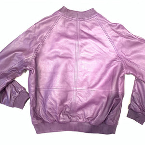 Kashani Purple Lambskin MA-1 Bomber Jacket - Dudes Boutique