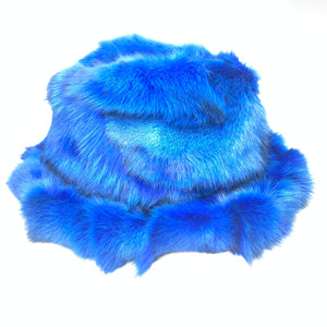 Kashani Men's Royal Blue Fox Fur Top Hat - Dudes Boutique