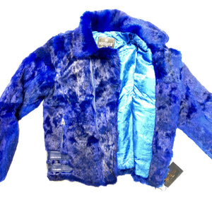 Kashani Blue Rabbit Biker Jacket - Dudes Boutique