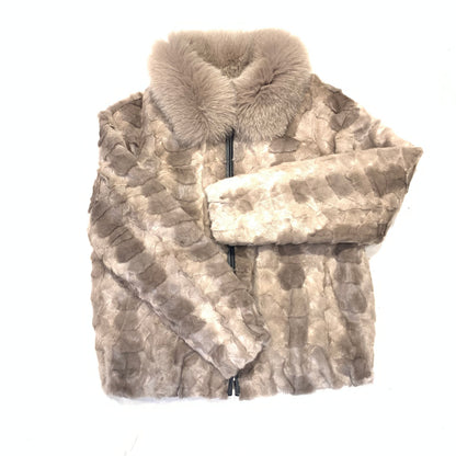 Kashani Men's Ice Grey Mink Fur Bomber Coat - Dudes Boutique
