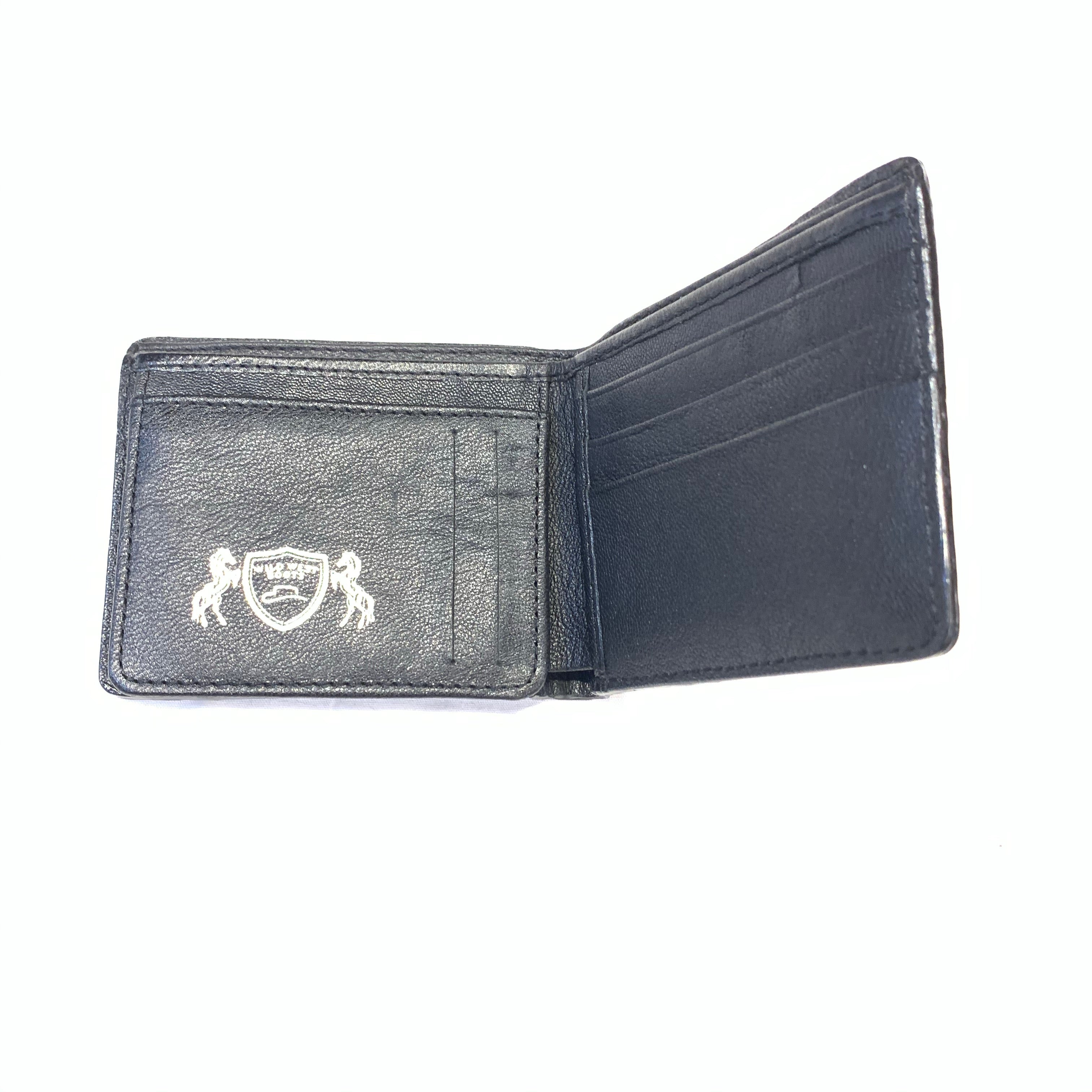 Black Ostrich Quill Bi-fold Wallet - Dudes Boutique