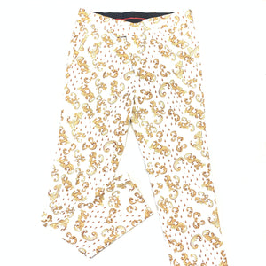 Barabas White Gold Royal Print Dress Pants - Dudes Boutique