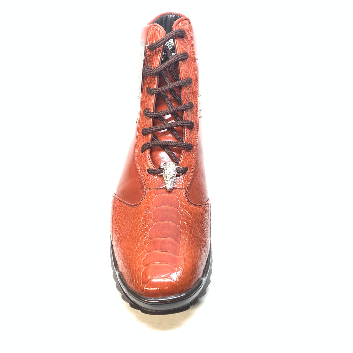Los Altos Cognac Ostrich Leg High-top Sneakers - Dudes Boutique