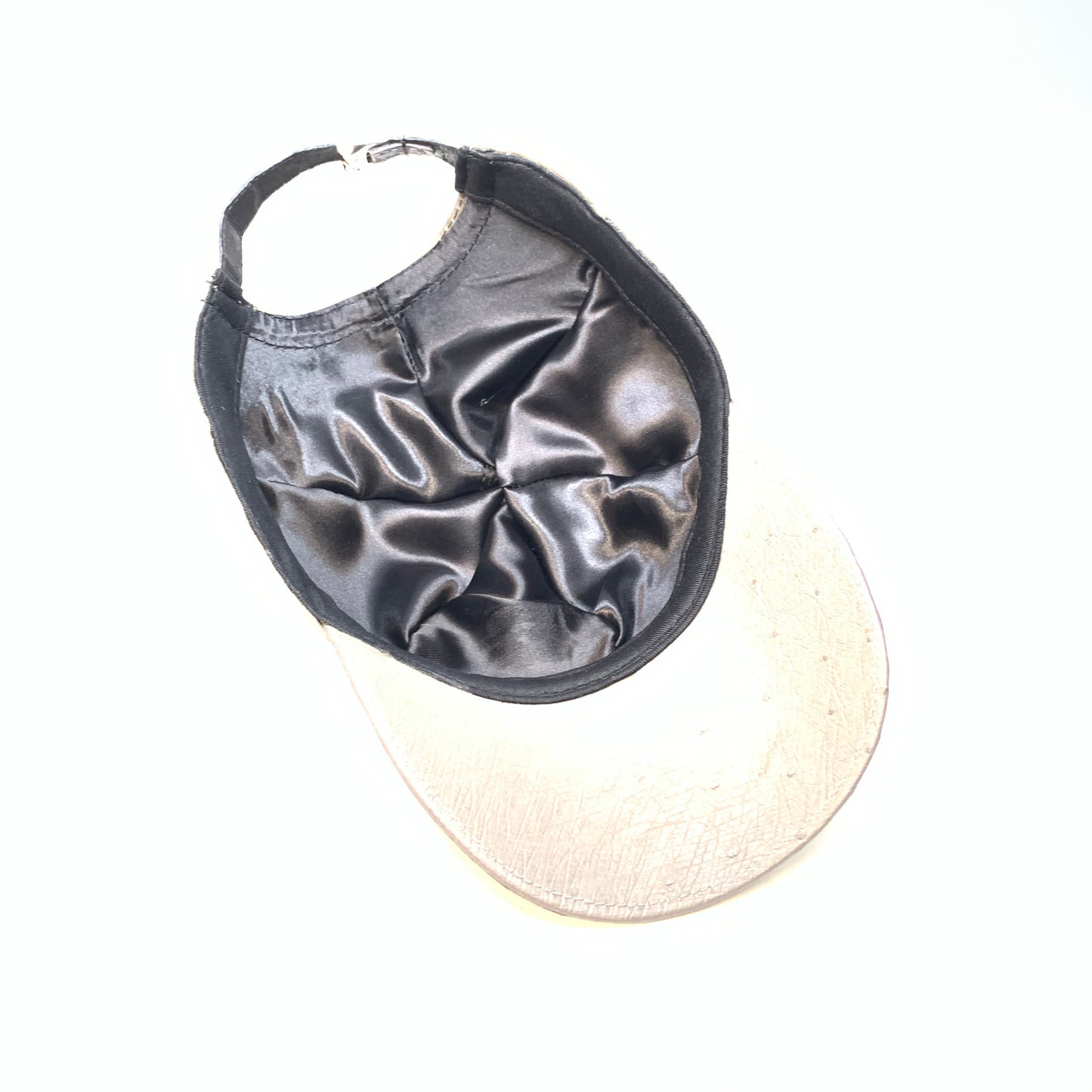 Kashani Cloud Blue Grey Alligator & Ostrich Quill StrapBack Hat - Dudes Boutique