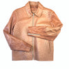 Kashani Chocolate Brown Ostrich Quill/Lambskin Collared Bomber Jacket - Dudes Boutique