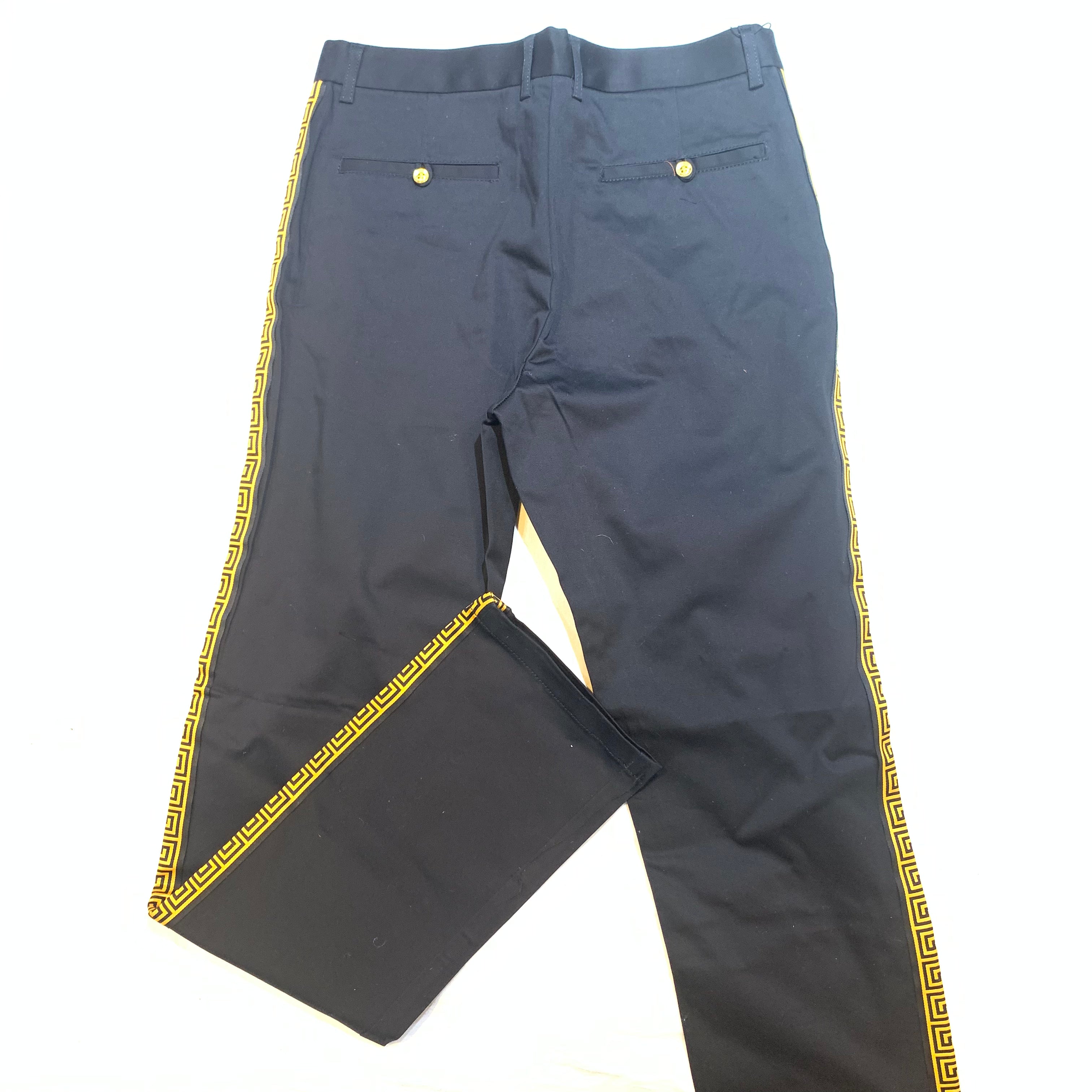 Prestige Black Gold Greek Key High-end Pants - Dudes Boutique