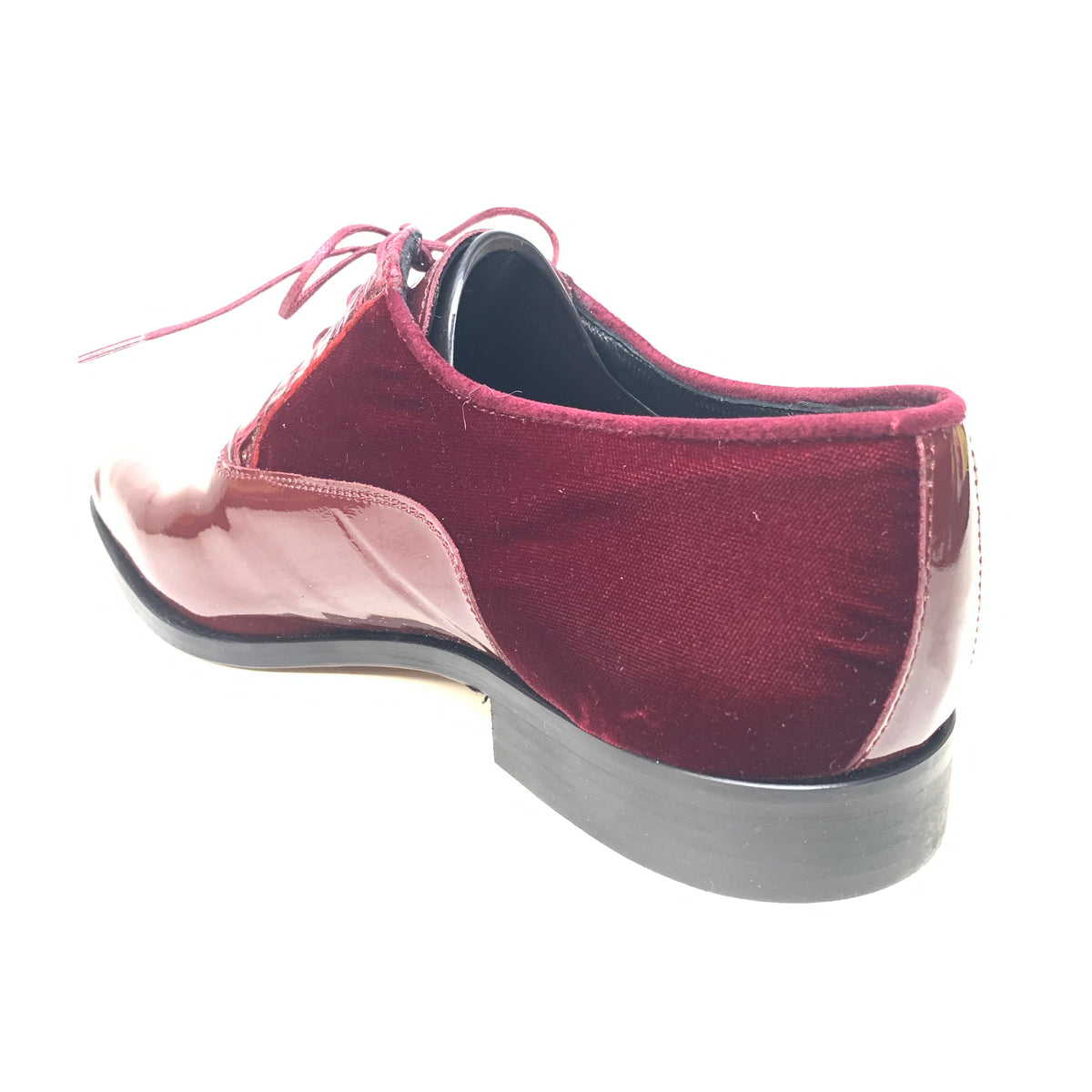 Mauri 4993/2 Ruby Red Crocodile/Velvet/Patent Leather Dress Shoes - Dudes Boutique