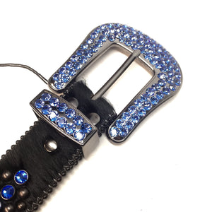 b.b. Simon Fully Loaded Custom Pony Hair Crystal Belt - Dudes Boutique