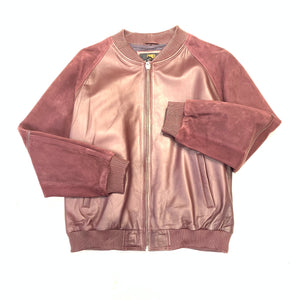 Kashnai Wine Suede Lamb Classic Bomber Jacket - Dudes Boutique