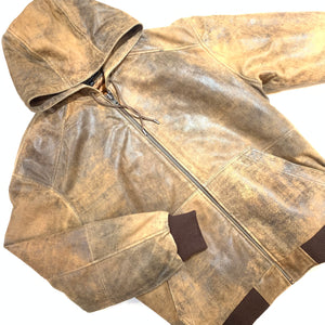 Kashani Jungle Lambskin Hooded Bomber Jacket - Dudes Boutique