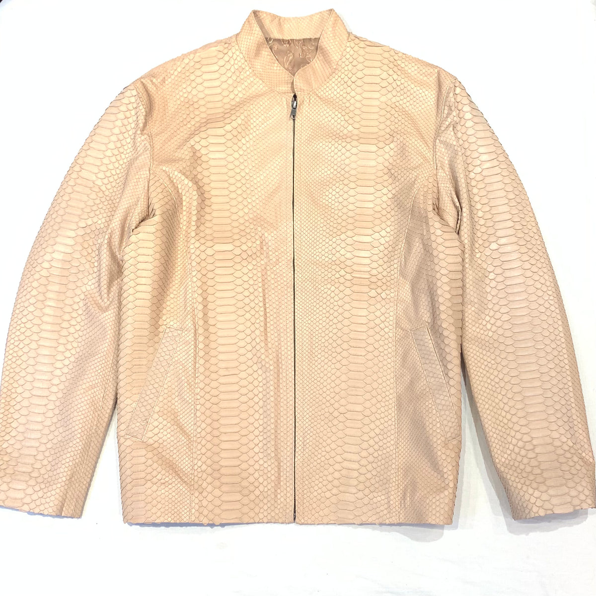 Men's crocodile and lambskin designer jacket JT-80 - Exotic Python