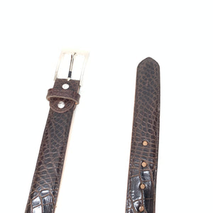 Kashani Brown Alligator Body Belt - Dudes Boutique