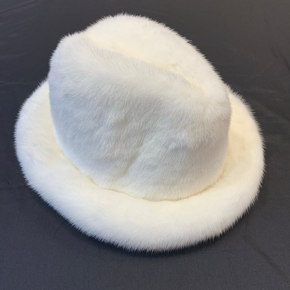 Kashani Men's White  Full Mink Fur Top Hat - Dudes Boutique