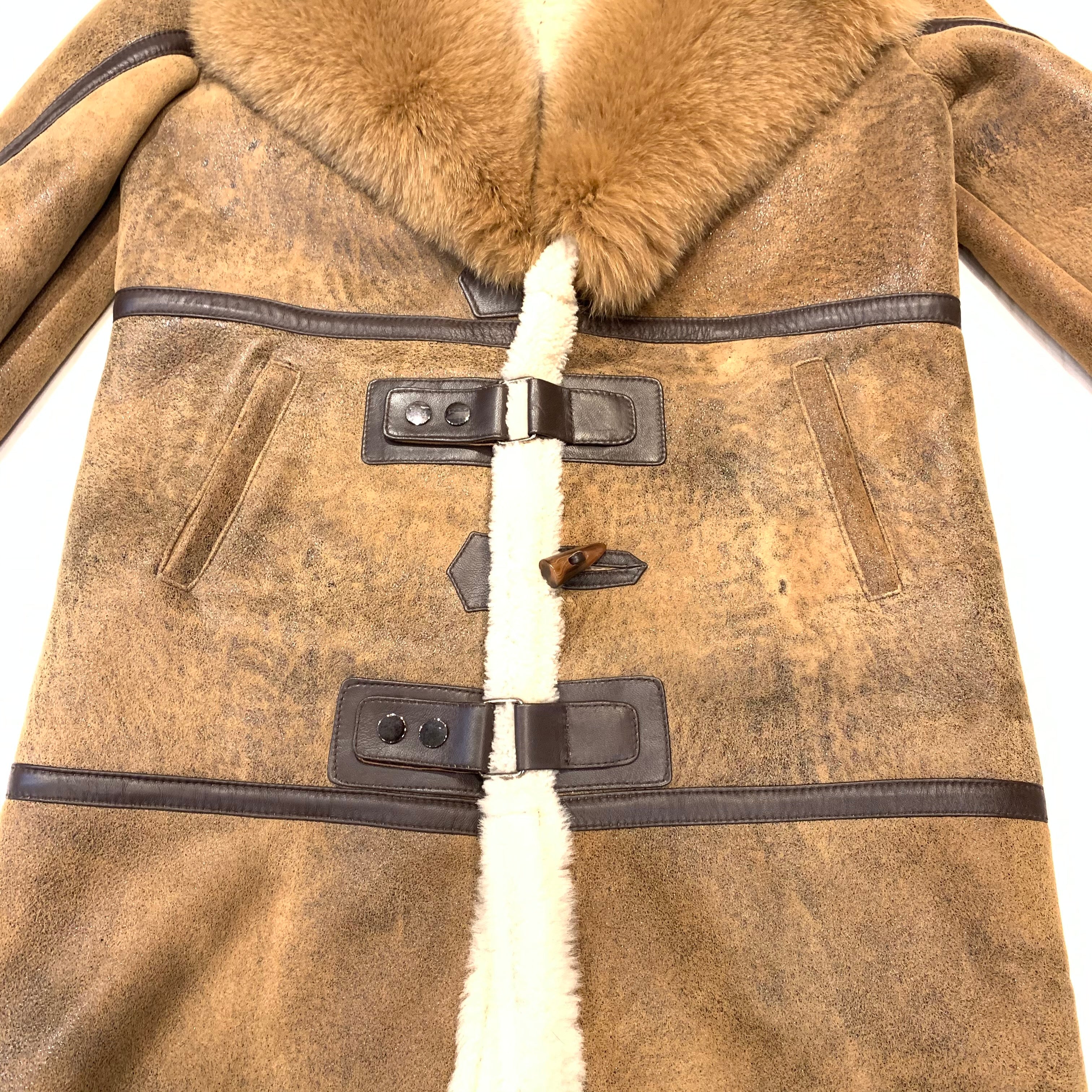 Daniels Leather Whiskey Fox 3/4 Shearling Jacket - Dudes Boutique