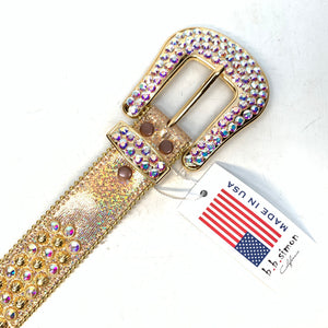 b.b. Simon Golden Teju Fully Loaded Crystal Belt - Dudes Boutique