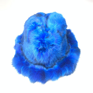 Kashani Men's Royal Blue Fox Fur Top Hat - Dudes Boutique