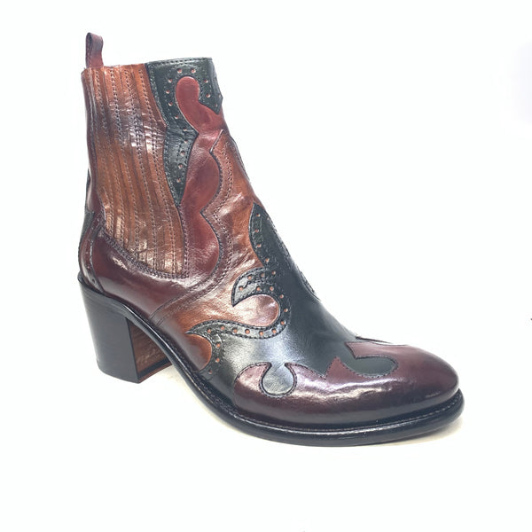 Jo Ghost Ladies Western Leather Ankle Boots - Dudes Boutique