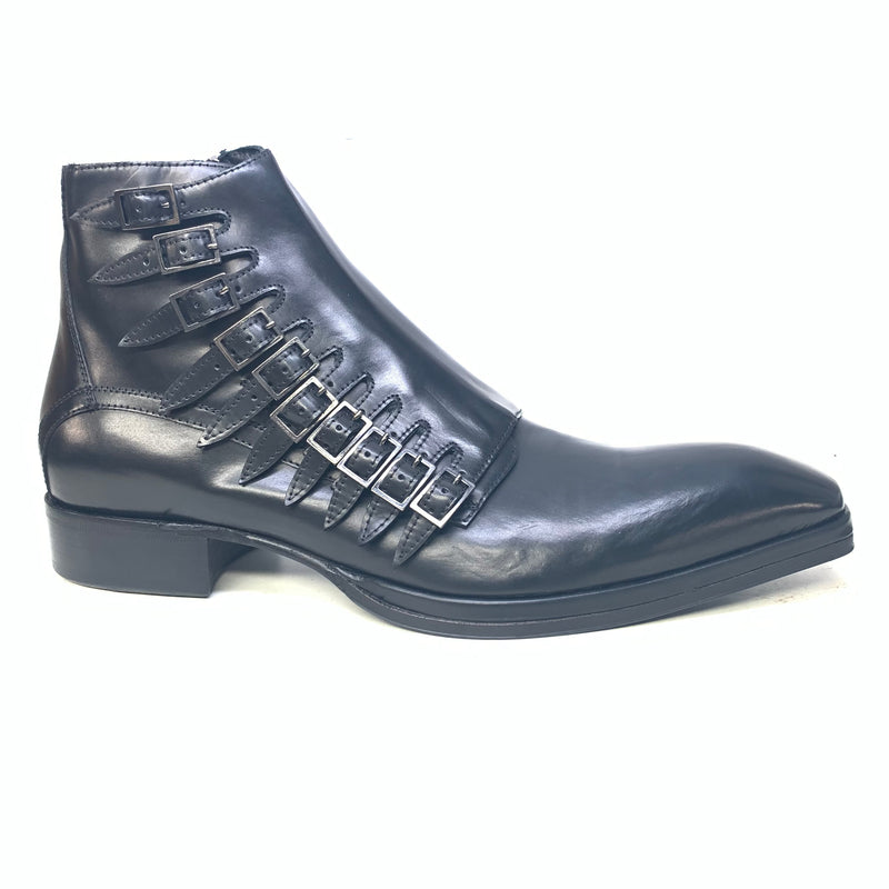 Jo Ghost Dieci Monk Strap Leather Ankle Boots - Dudes Boutique