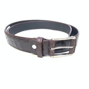 Kashani Brown Alligator Belly Belt - Dudes Boutique