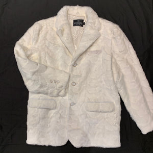 Kashani White Diamond Cut Mink Car Coat - Dudes Boutique