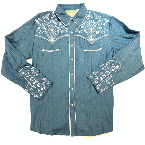 Scully Diamond & Scroll Western Long Sleeve Shirt - Dudes Boutique