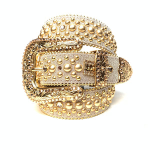 b.b. Simon Gold Galaxy Crystal Belt - Dudes Boutique