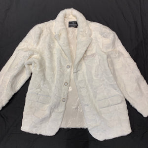 Kashani White Diamond Cut Mink Car Coat - Dudes Boutique