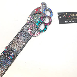 b.b. Simon Knuckle Pirate Multi Crystal Belt - Dudes Boutique