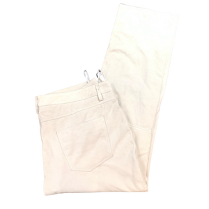 Kashani Men's White Suede Straight Cut Pants - Dudes Boutique