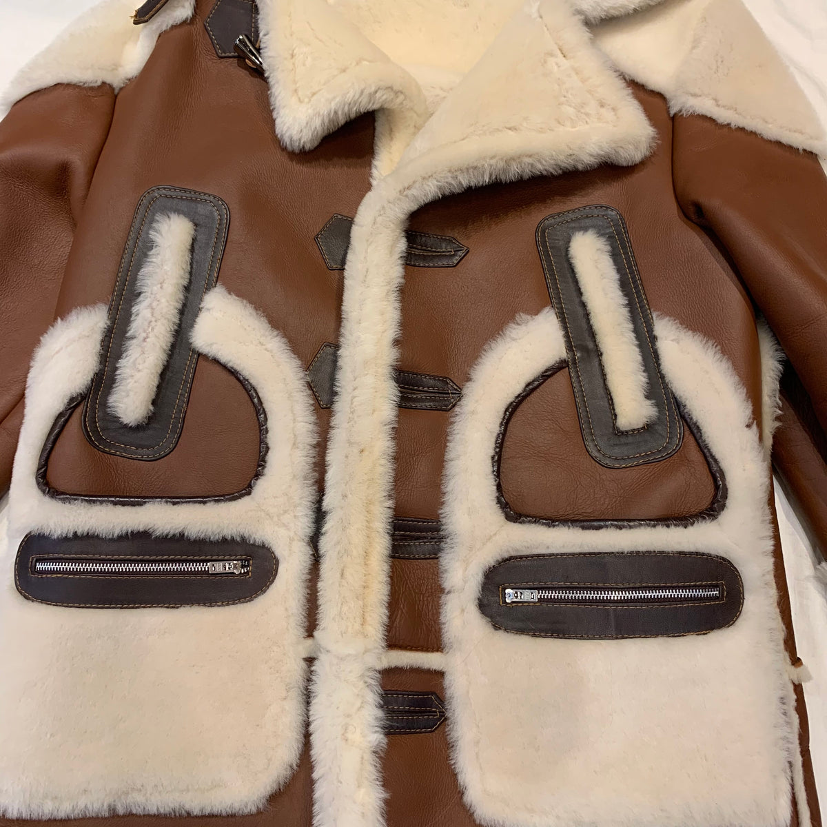 Daniels Leather Chocolate 3/4 Shearling Jacket - Dudes Boutique