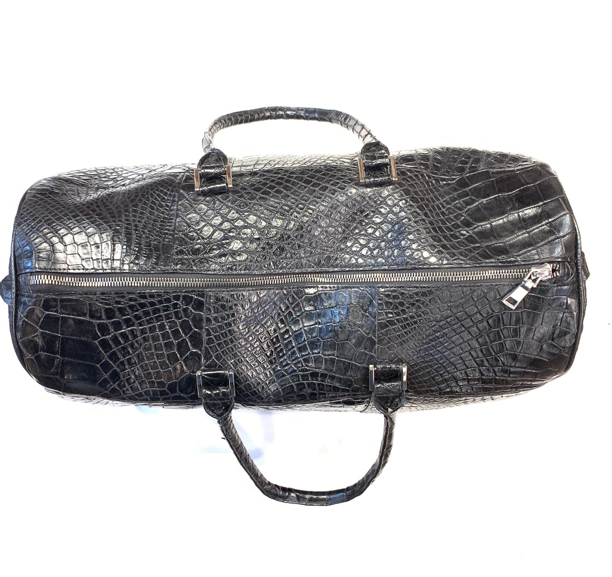 Kashani Black Full Alligator Body Duffle Bag - Dudes Boutique
