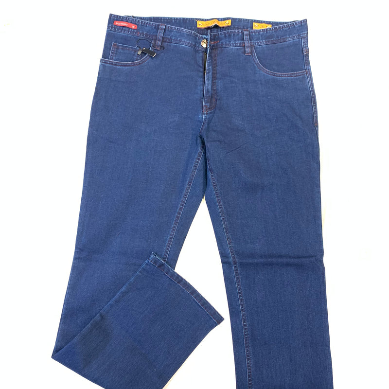 Enzo Alpha-326 Indigo Blue High-end Jeans - Dudes Boutique
