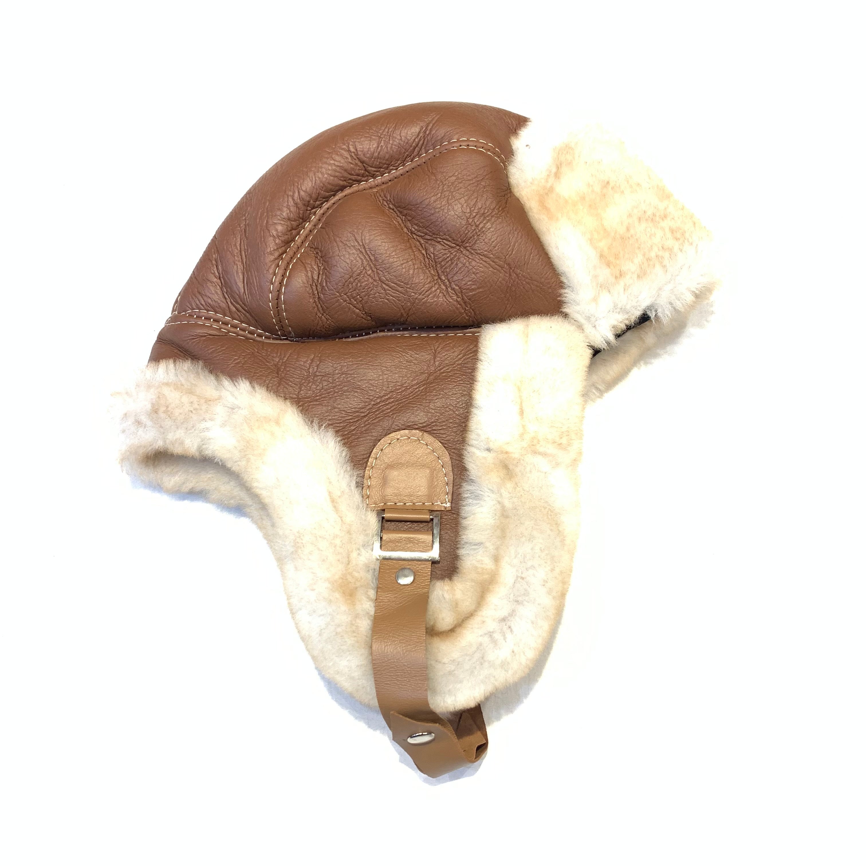 Kashani Cognac Shearling Aviator Hat - Dudes Boutique