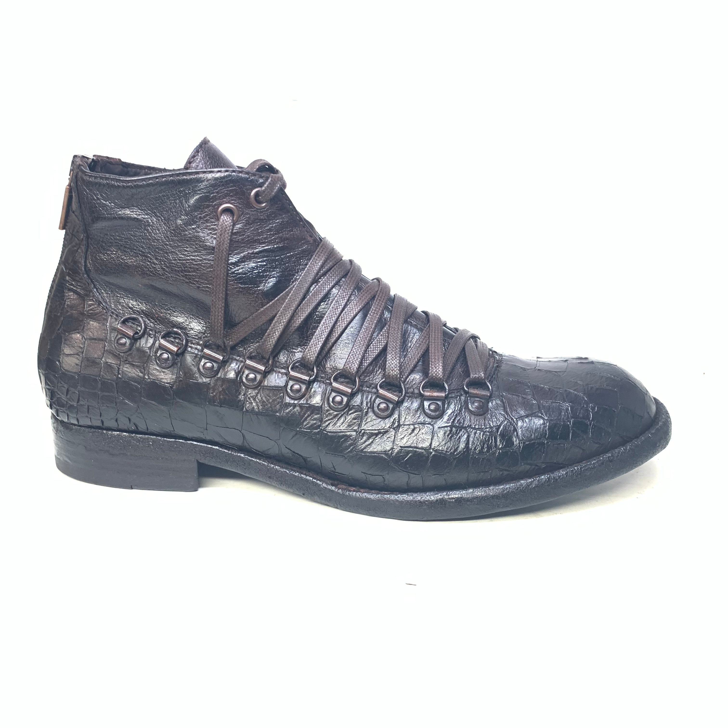 Jo Ghost Multi Lace Alligator Low-cut Boots - Dudes Boutique