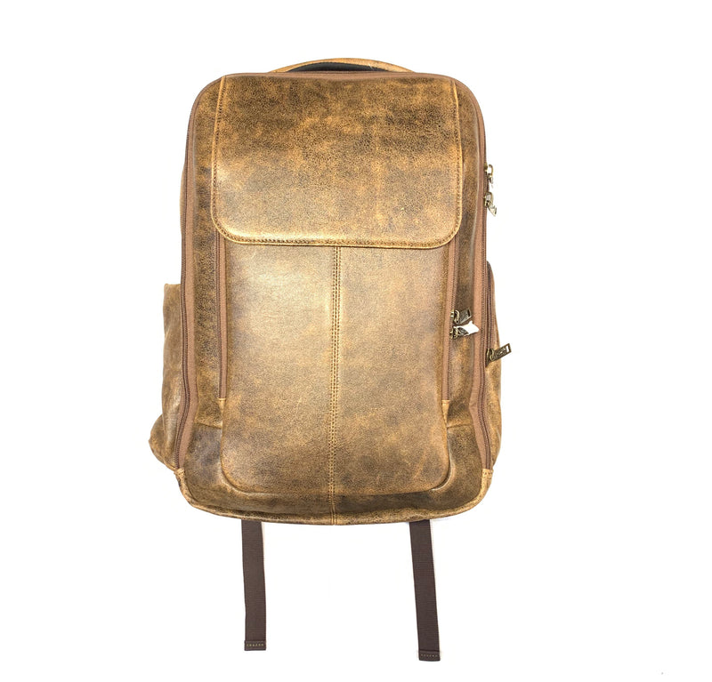 Scully Distressed  Brown Leather Backpack - Dudes Boutique