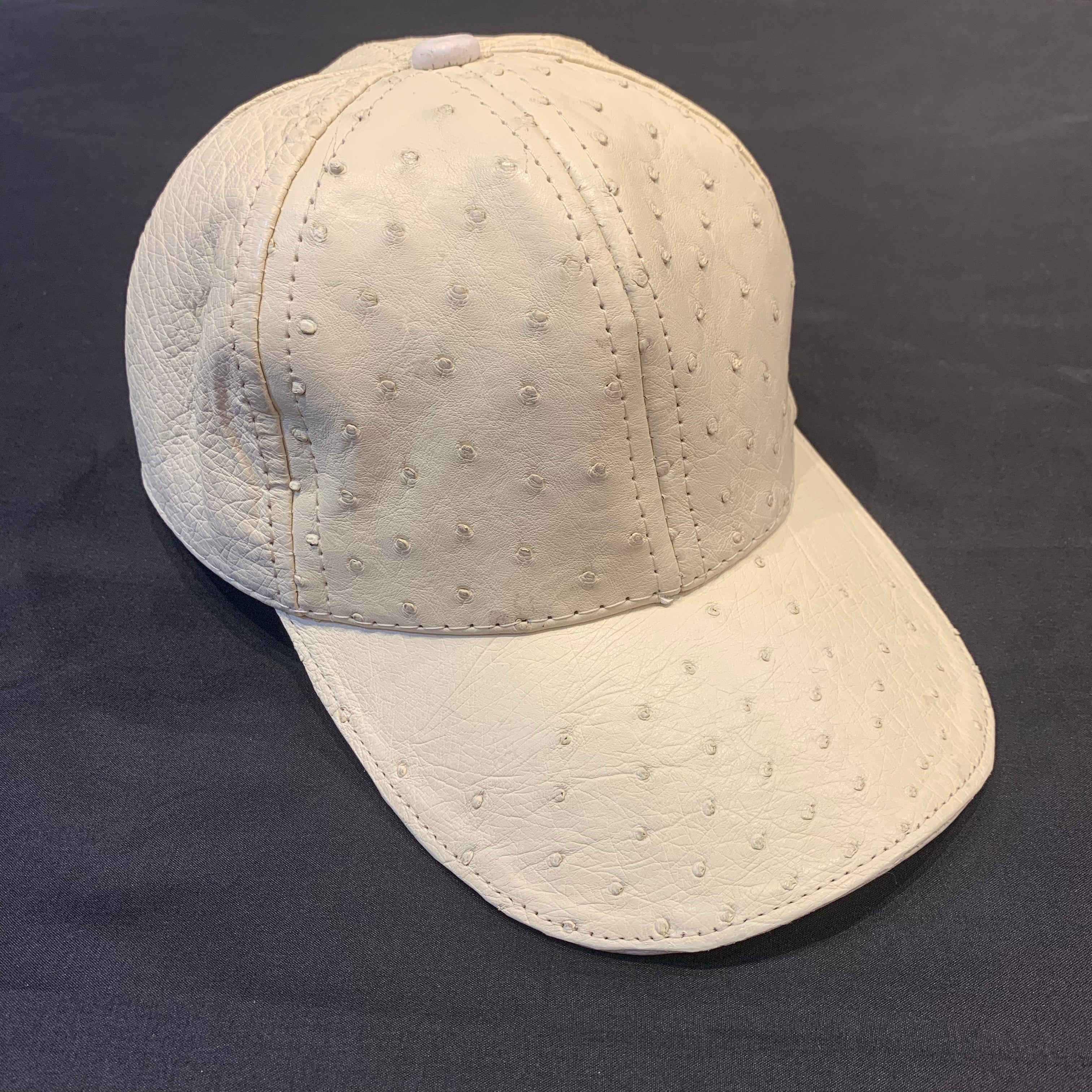 Kashani Ostrich Quill Cream Strap-back Hat - Dudes Boutique