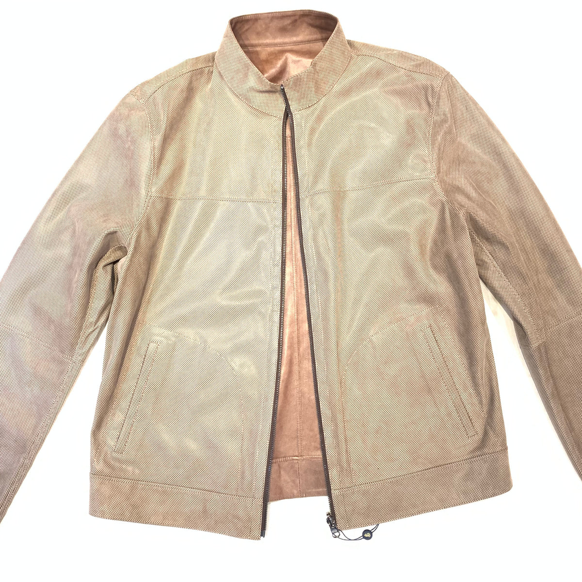 Barya NewYork Vizon Brown Reversible Lambskin Button Shirt - Dudes Boutique