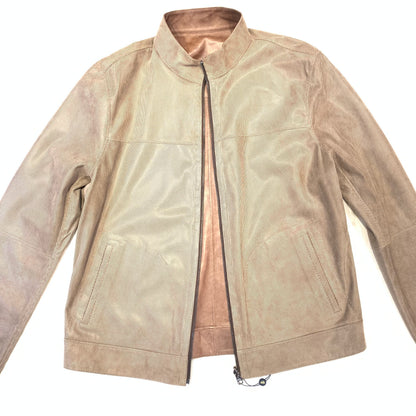 Barya NewYork Vizon Brown Reversible Lambskin Button Shirt - Dudes Boutique