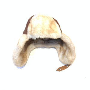 Kashani Cognac Shearling Aviator Hat - Dudes Boutique