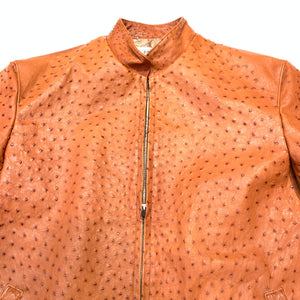 Kashani Cognac Full Ostrich Quill Jacket - Dudes Boutique